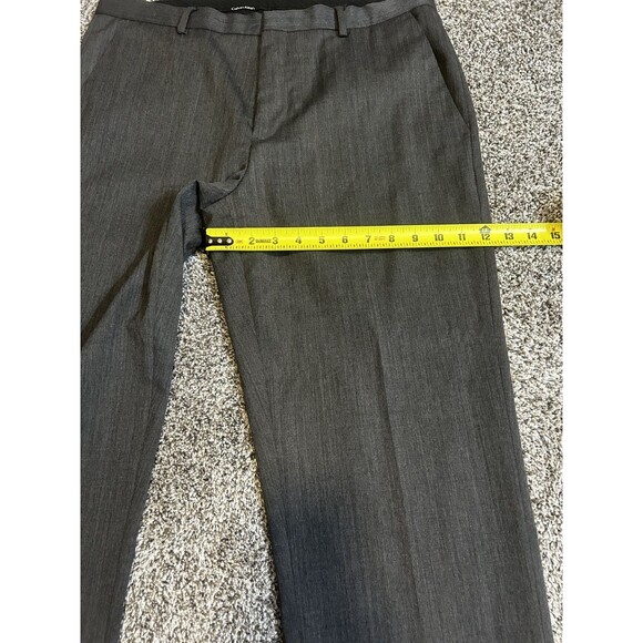 Calvin Klein Men's Dark Gray Pants 33x32 60% Wool 40% Polyester - Picture 6 of 8